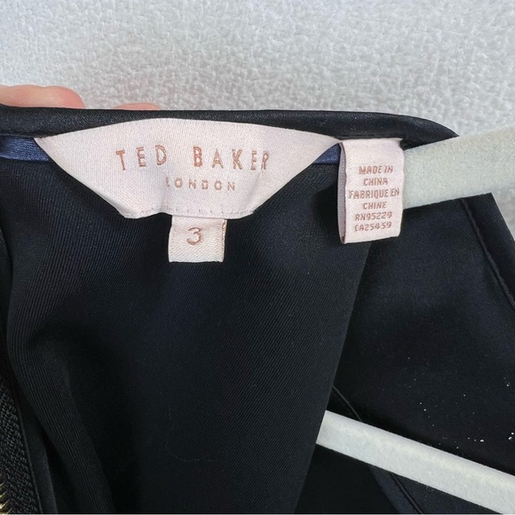 Ted Baker Metallic Blue Ayma Embellished Skater Dress Size 3 (Small) - Picture 13 of 13